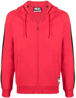 Diesel FW22 Red Hoodie with Side Logo Graphic Details A066100NEAH44W Buy Diesel FW22 Red Hoodie with Side Logo Graphic Details A066100NEAH44W