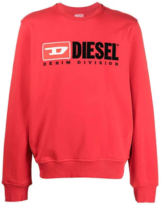 Diesel FW22 Red Pullover Sweatshirt with Logo Print A037580BAWT44Q Order Diesel FW22 Red Pullover Sweatshirt with Logo Print A037580BAWT44Q