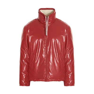 Diesel FW22 Red Reversible Jacket with Logo for Men A062920JKKL44Q