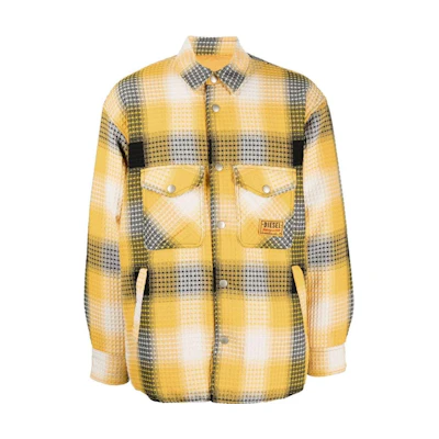Diesel FW22 Reversible Button-Up Shirt Jacket Yellow () A062450PDAG22F