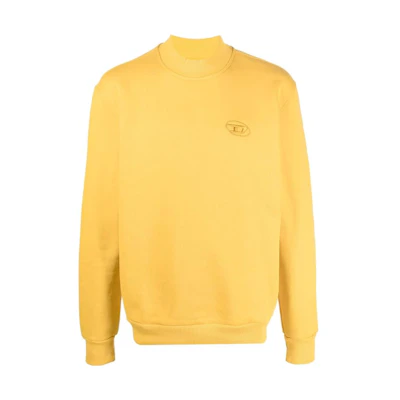 Diesel FW22 S-Noris Yellow Graphic Crewneck Pullover Sweatshirt for Men A036960DFAD22K