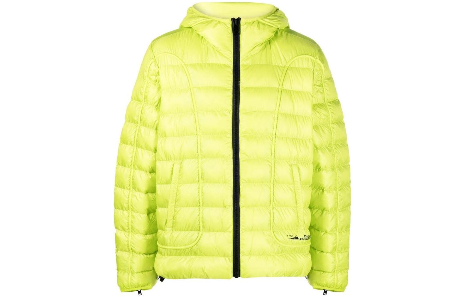 Diesel FW22 Solid Color Green Hooded Jacket for Men A061450BHAZ5IN