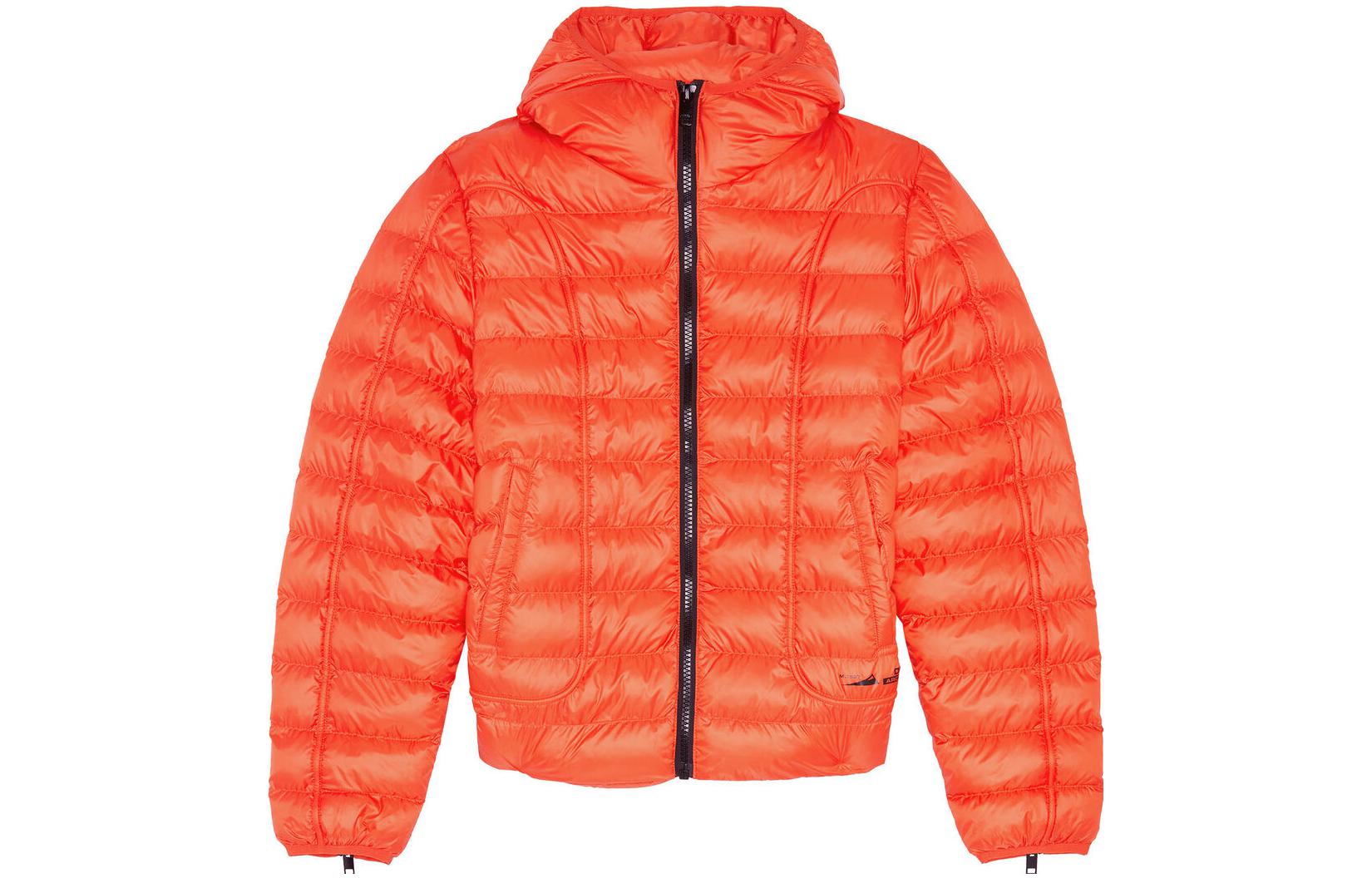 Diesel FW22 Solid Color Zip Hoodie Jacket - Orange A061450BHAZ-37A