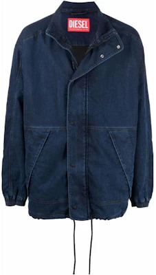 Diesel FW22 Jaket Denim Biru Resleting Warna Solid A03746069ZJ01 Buy Diesel FW22 Jaket Denim Biru Resleting Warna Solid A03746069ZJ01