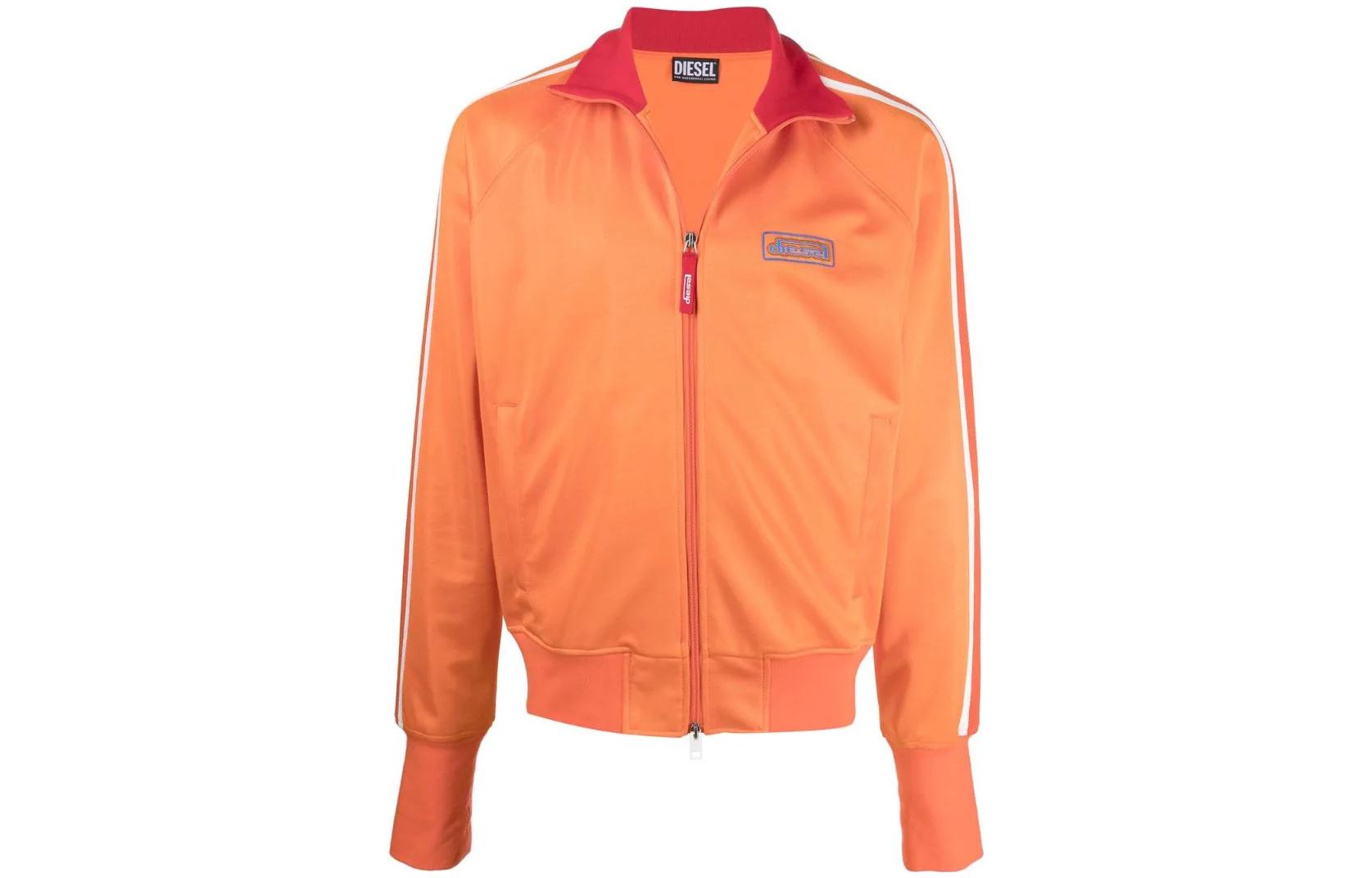 Diesel FW22 Striped Patch Track Jacket Orange A054770IFAS3BXA