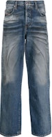 DIESEL FW22 Tie-Dye Straight Fit Denim Jeans Blue A05156007D101 DIESEL FW22 Tie-Dye Straight Fit Denim Jeans Blue A05156007D101
