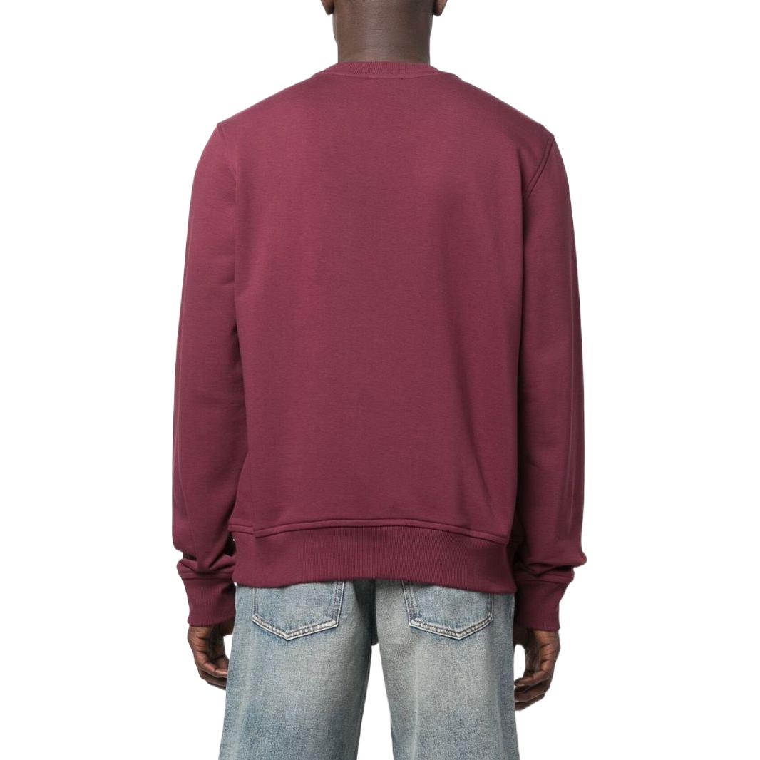 Purchase Diesel FW22 男女款標誌刺繡長袖圓領衫 深紅色 A040750BAWT61W