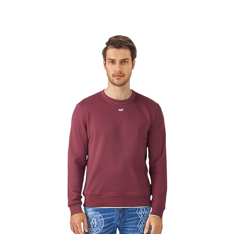 Sizing Diesel FW22 男女款標誌刺繡長袖圓領衫 深紅色 A040750BAWT61W