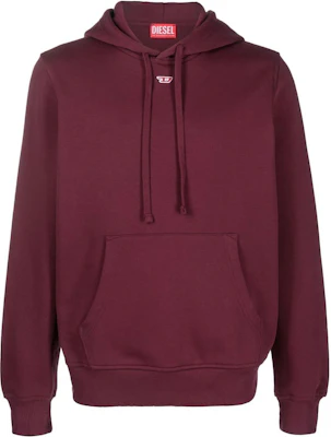 DIESEL FW22 男女同款纯色酒红色长袖套头连帽衫. A040730BAWT61W Buy DIESEL FW22 男女同款纯色酒红色长袖套头连帽衫. A040730BAWT61W