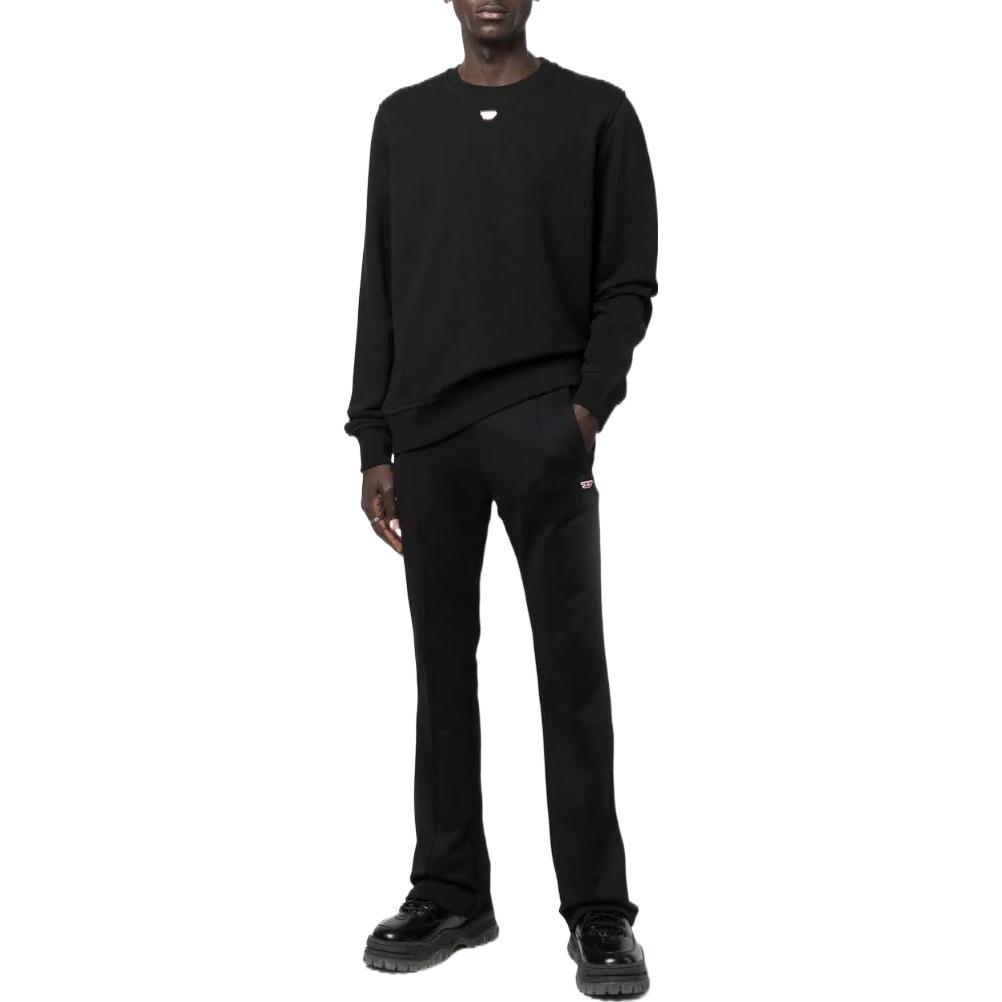 Lookbook Diesel FW22 Unisex Solid Color Crewneck Pullover Sweatshirt Black A040750BAWT9XX