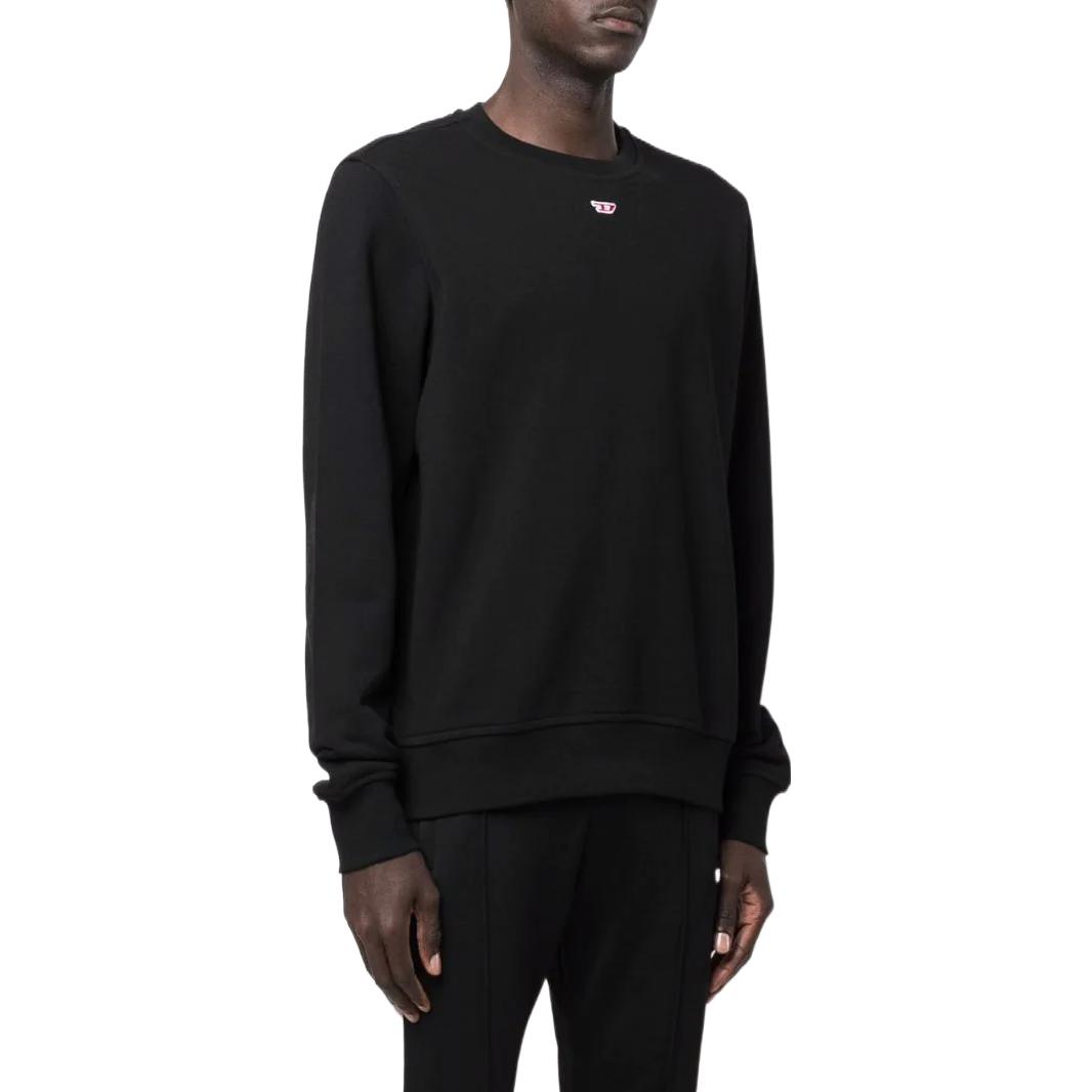 Purchase Diesel FW22 Unisex Solid Color Crewneck Pullover Sweatshirt Black A040750BAWT9XX