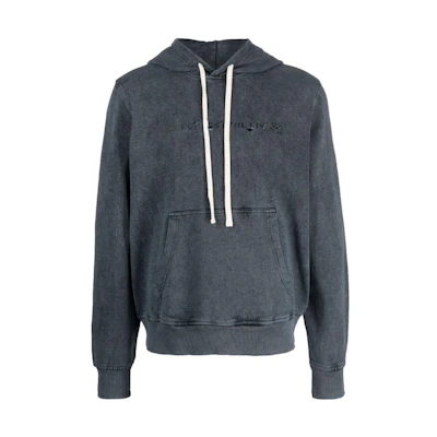 Diesel FW22 Vintage Letter Print Hoodie Deep Gray A065200HFAZ8MU