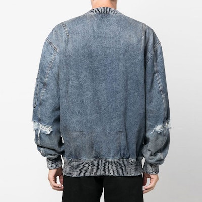 DIESEL FW22 Washed Distressed Loose Denim Flight Jacket Men’s Blue A062610ELAB01 Shop DIESEL FW22 Washed Distressed Loose Denim Flight Jacket Men’s Blue A062610ELAB01