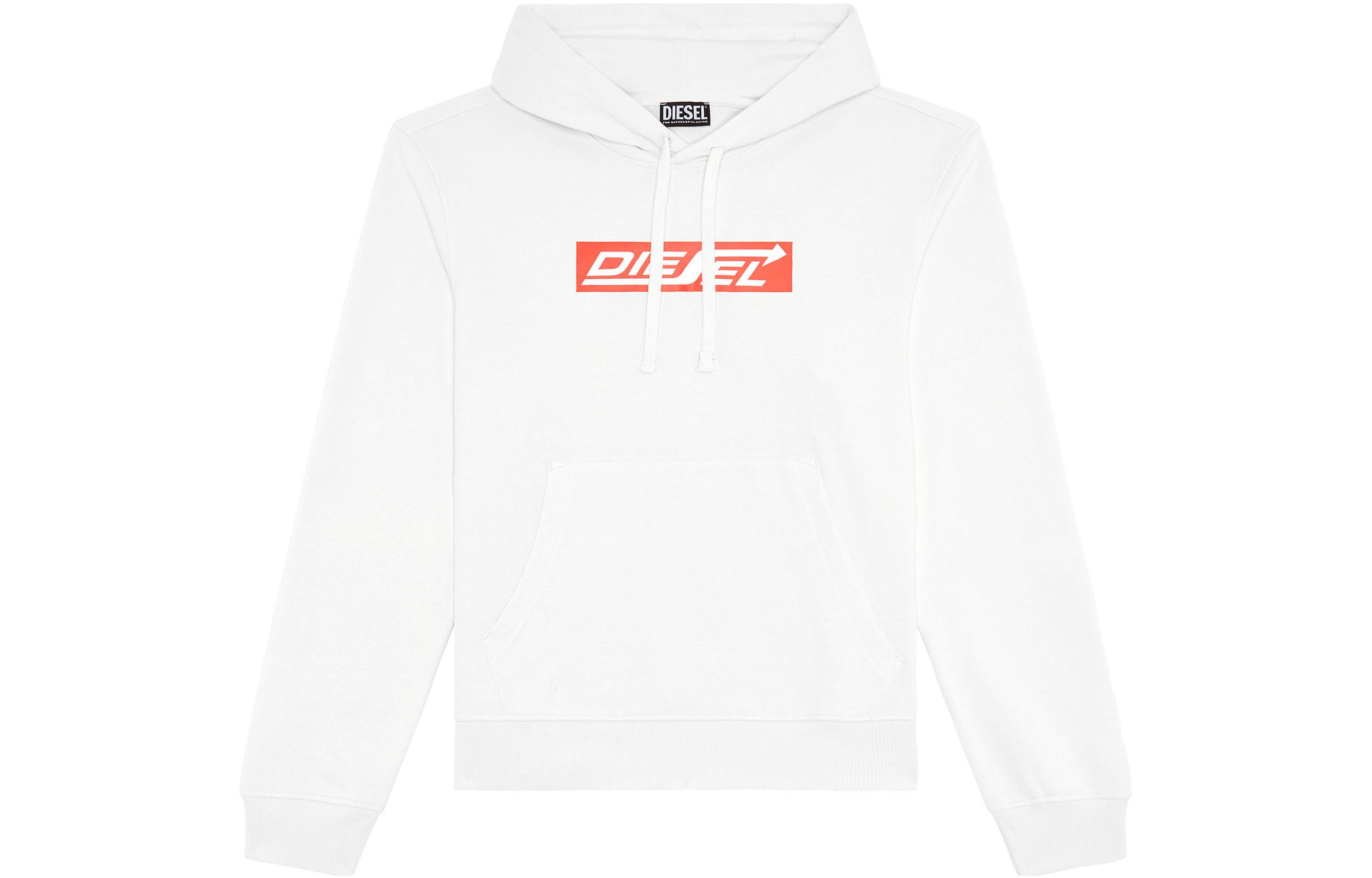 Diesel FW22 White Hoodie with Logo Print A068560JFAV141