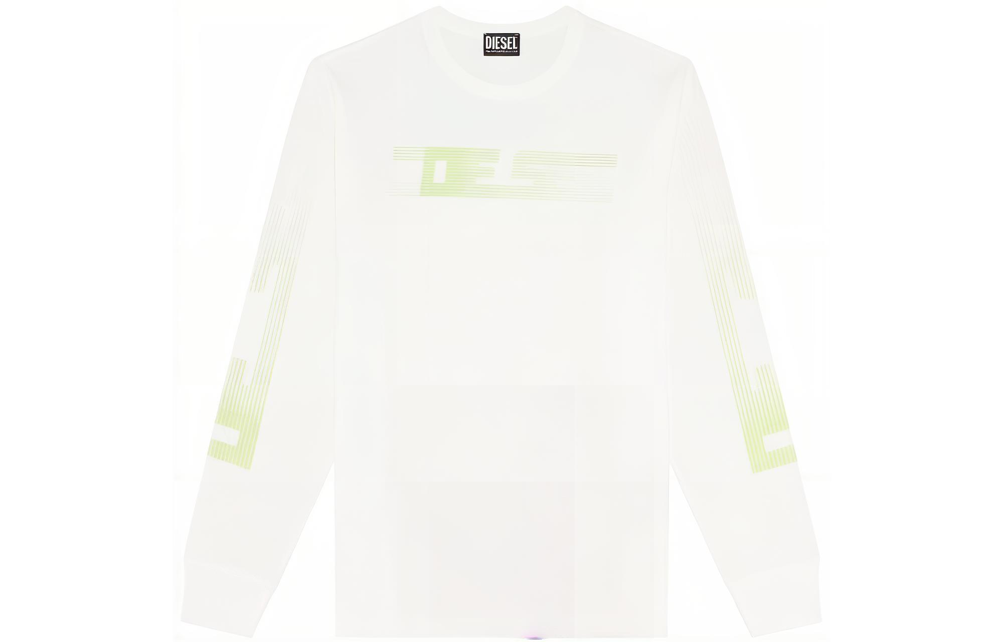 Diesel FW22 White Logo Graphic Long Sleeve Sweatshirt A067670GRAM141
