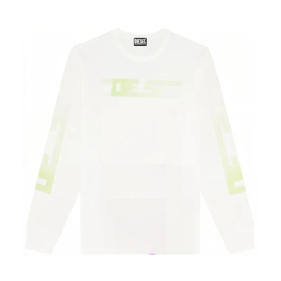 Diesel FW22 White Logo Graphic Long Sleeve Sweatshirt A067670GRAM141
