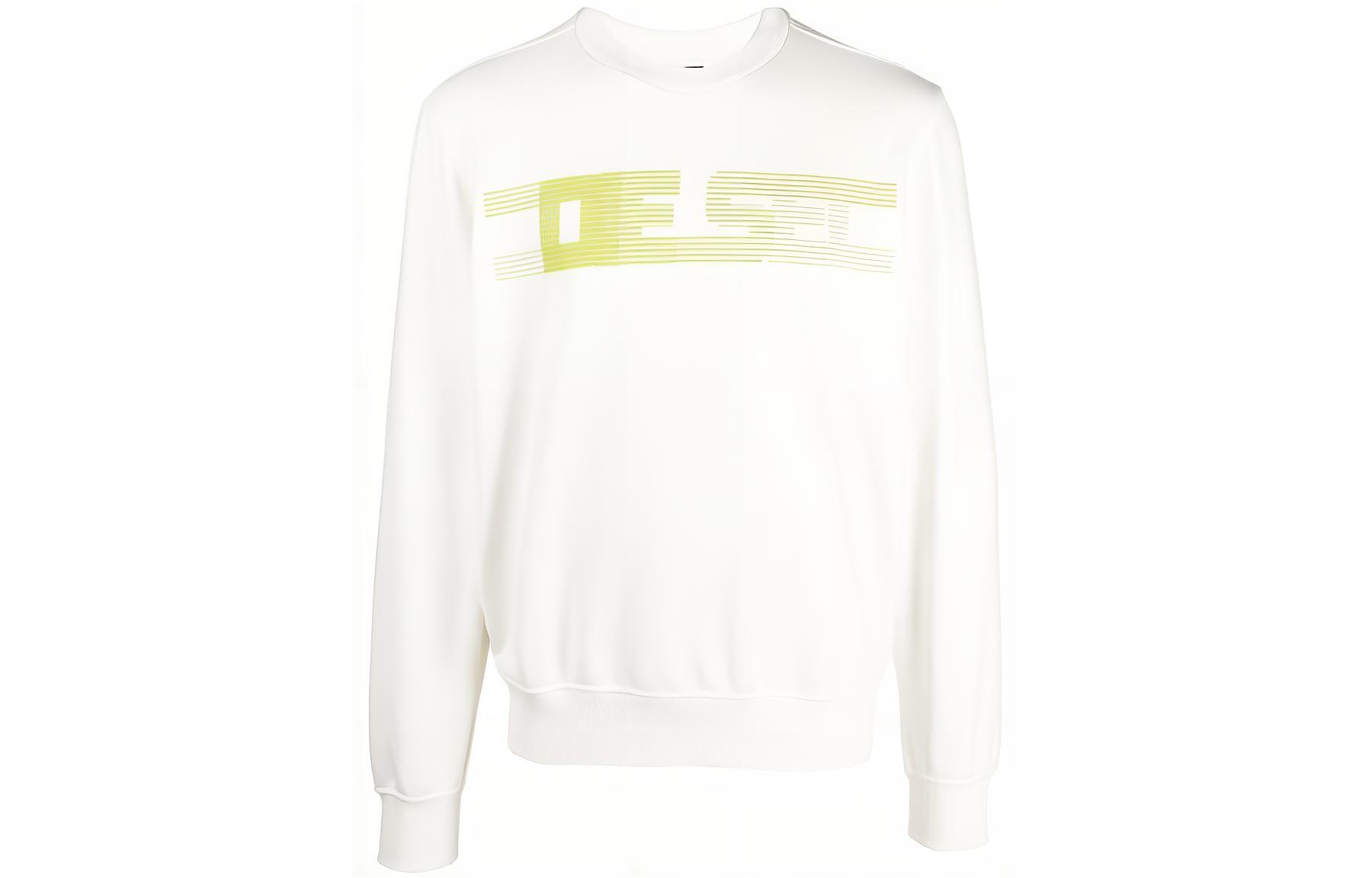 Diesel FW22 White Logo Print Cotton-Blend Sweatshirt A064900GRAC141