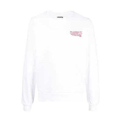 Diesel FW22 White Pullover Crewneck Sweatshirt with Letter Print A086840HAYT100