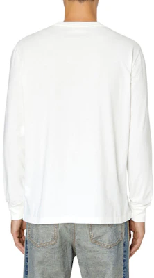 Diesel FW22 White Pullover Sweatshirt with Logo Print Design A037420PITA141 Shop Diesel FW22 White Pullover Sweatshirt with Logo Print Design A037420PITA141