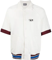Diesel FW22 White Solid Button-Up Short-Sleeve Shirt Jacket A036610LCAM141 Diesel FW22 White Solid Button-Up Short-Sleeve Shirt Jacket A036610LCAM141