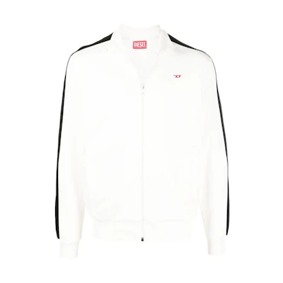 Diesel FW22 White Sweatshirt with Striped Trim A036680DLAA141A