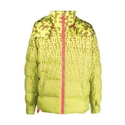 Diesel FW22 Yellow Pattern Full-Zip High-Neck Jacket Unisex A081500WEAG5IN