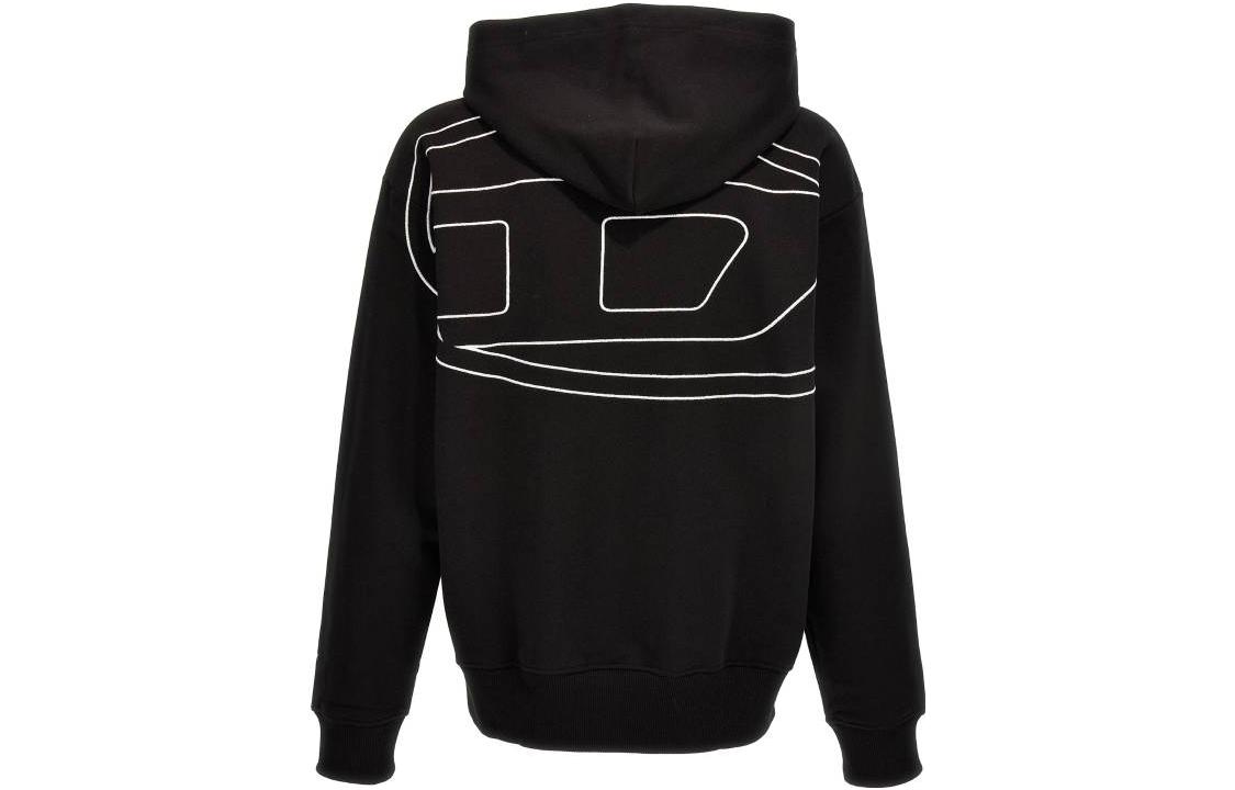 Lookbook DIESEL FW23 黑色宽松版连帽衫刺绣纯色款式 A113040GYCJ9XX