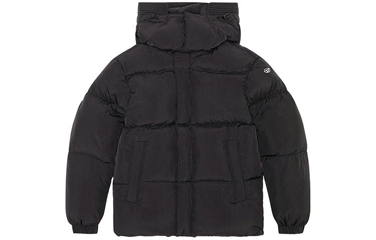 DIESEL FW23  Black Short Oversized Hooded Down Jacket A106010AEAI-9XX