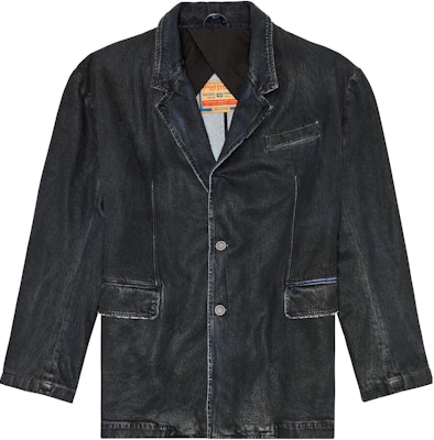 DIESEL FW23 黑色水洗牛仔外套長袖釦扣款式. A114180HJAU-9XX Order DIESEL FW23 黑色水洗牛仔外套長袖釦扣款式. A114180HJAU-9XX