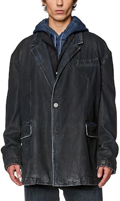 DIESEL FW23 黑色水洗牛仔外套長袖釦扣款式. A114180HJAU-9XX Purchase DIESEL FW23 黑色水洗牛仔外套長袖釦扣款式. A114180HJAU-9XX