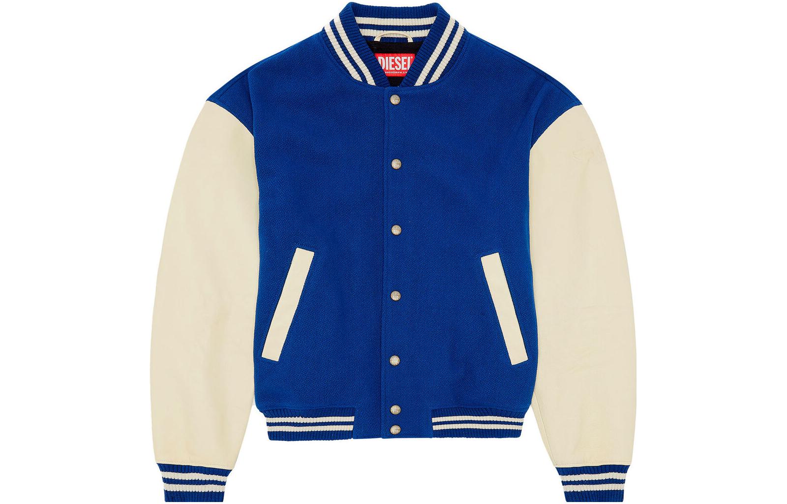 DIESEL FW23  Colorblock Loose Fit Long Sleeve Baseball Jacket A104630LHAL-9XX