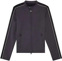 DIESEL FW23 Gray Zip-Up Stretch Straight-Cut Long-Sleeve Jacket A120940CLAI-GREY DIESEL FW23 Gray Zip-Up Stretch Straight-Cut Long-Sleeve Jacket A120940CLAI-GREY