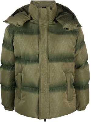 DIESEL FW23 Green Solid Print Hooded Puffer Jacket. A104890DNAU-5AF Order DIESEL FW23 Green Solid Print Hooded Puffer Jacket. A104890DNAU-5AF