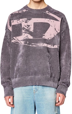 DIESEL FW23 Grey Loose Fit Letter Print Crewneck Sweatshirt. A112250GEAX-9CM Purchase DIESEL FW23 Grey Loose Fit Letter Print Crewneck Sweatshirt. A112250GEAX-9CM