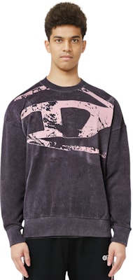 DIESEL FW23 Grey Loose Fit Letter Print Crewneck Sweatshirt. A112250GEAX-9CM Cheap DIESEL FW23 Grey Loose Fit Letter Print Crewneck Sweatshirt. A112250GEAX-9CM