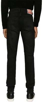 DIESEL FW23 ローライズスリムフィットブラックジーンズ 隠しジッパー付き A0359409H94-BLACK Shop DIESEL FW23 ローライズスリムフィットブラックジーンズ 隠しジッパー付き A0359409H94-BLACK