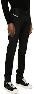 DIESEL FW23 ローライズスリムフィットブラックジーンズ 隠しジッパー付き A0359409H94-BLACK Purchase DIESEL FW23 ローライズスリムフィットブラックジーンズ 隠しジッパー付き A0359409H94-BLACK