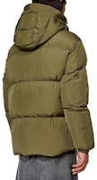 Shop DIESEL FW23 军绿色短款连帽羽绒服 - 保暖舒适。 A106010AEAI-5AF