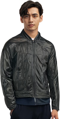 DIESEL FW23 Solid Color Zip-Up Stand Collar Jacket - Black A106750HJAD-9XX Details for DIESEL FW23 Solid Color Zip-Up Stand Collar Jacket - Black A106750HJAD-9XX