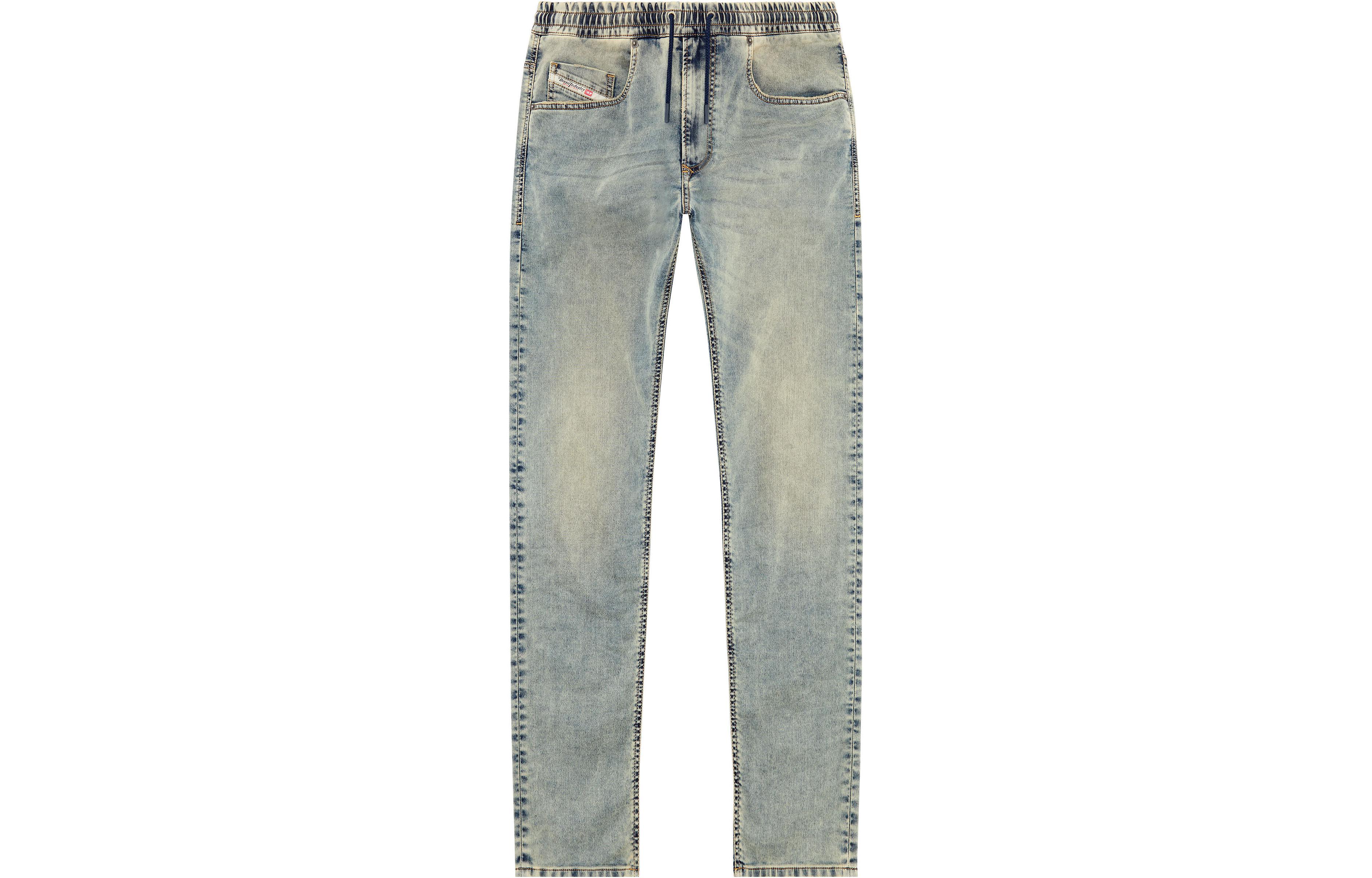 DIESEL FW23  Tapered Elastic Waist Washed Jeans in Medium Blue. A11883068JW-01 圖 2