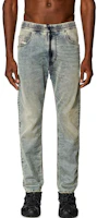 Lookbook DIESEL FW23 中腰錐形彈性褲頭水洗牛仔褲-中藍色 A11883068JW-01