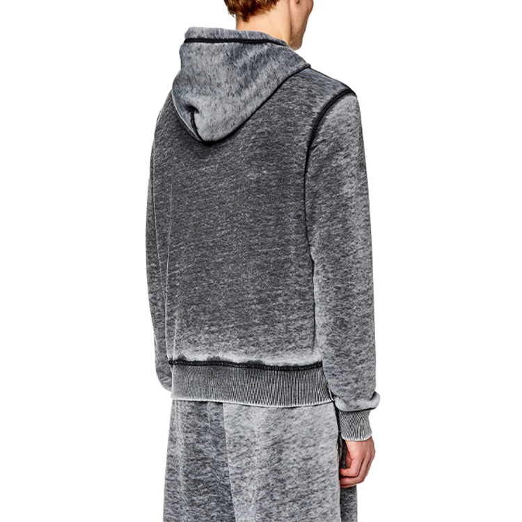 DIESEL FW23  Vintage Washed Letter Hoodie - Black. A104310NJAC-900 圖 4