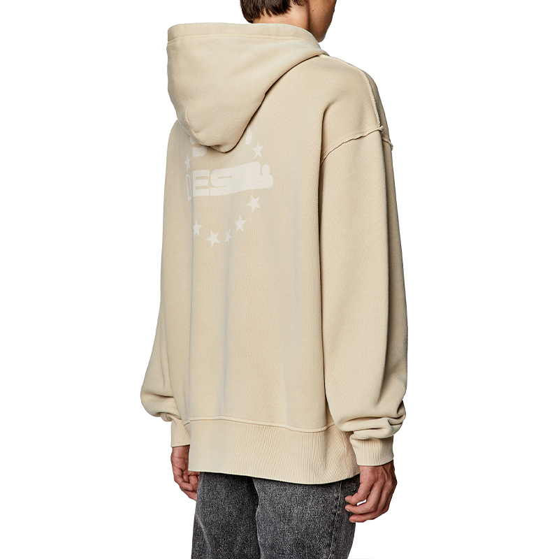 Details for DIESEL FW23 Hoodie Cetakan Haiwan Khaki Lengan Panjang Lelaki. A104570KHAR-7BD