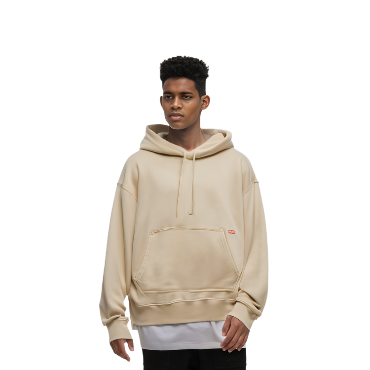 Cheap DIESEL FW23 Hoodie Cetakan Haiwan Khaki Lengan Panjang Lelaki. A104570KHAR-7BD