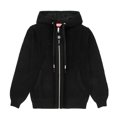 Diesel FW23 Black Drawstring Hoodie Long Sleeve A130530KLAZ-9XX