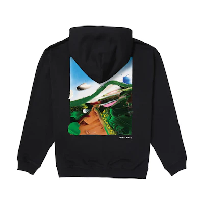 Diesel FW23 Black Graphic Print Hoodie Unisex - Back Design P012810GRAC-9XX