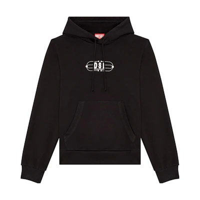 Diesel FW23 Black Hoodie with Back Lettering Print A115560HAYT-9XX