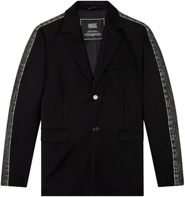 Diesel FW23 男士黑色拼布寬鬆長袖外套 A129850LIAQ-BLACK Buy Diesel FW23 男士黑色拼布寬鬆長袖外套 A129850LIAQ-BLACK