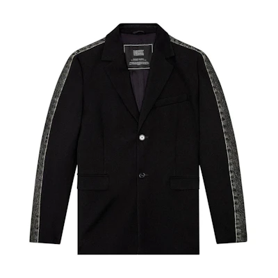 Diesel FW23 Black Patchwork Loose-Fit Long-Sleeve Jacket for Men A129850LIAQ-BLACK