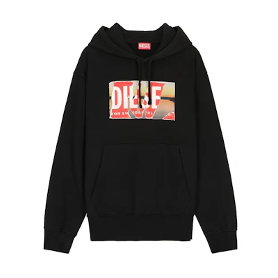 Diesel FW23 Black Printed Pullover Hoodie A112580EJAA-9XX